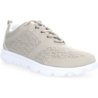 Prop&eacute;t TravelActiv Knit Lace-Up Sneaker in Taupe at Nordstrom, Size 5.5