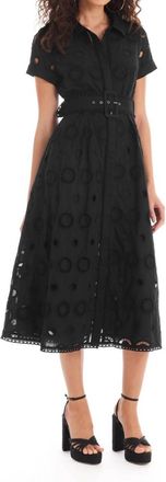 Allison New York Aiden Eyelet Midi Dress In Black