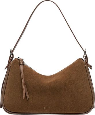 Oryany Small Lauren Leather Shoulder Bag in Cappuccino at Nordstrom
