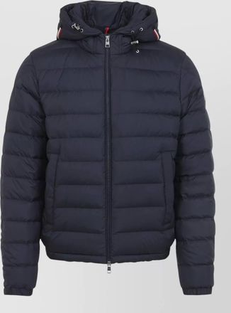 Moncler hooded quilted jacket drawstring detail