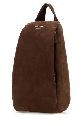Prada Brown Suede Backpack