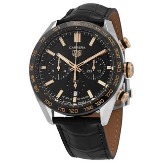 Tag Heuer Pre-owned Tag Heuer Chronograph Automatic Black Dial Mens Watch CBN2A5A.FC6481