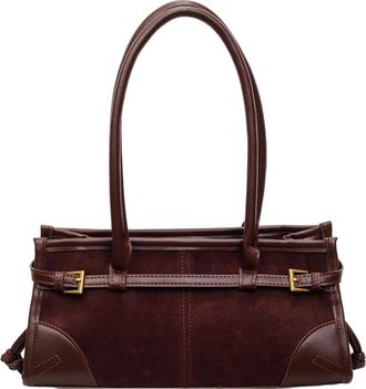 Generic Vintagese Womens Shoulder Bag Made of PU Leather Versatile Messenger Bag for Work Shopping Travel Womens Handbag