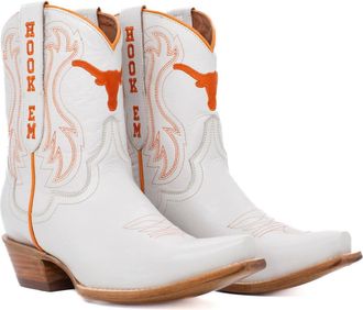 Gameday Boots Womens Shorty Western Texas Longhorns Boots In White
