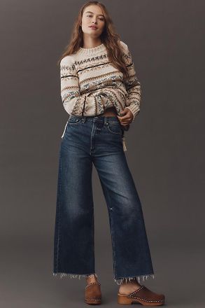 Pistola Denim Lana High-Rise Crop Wide-Leg Jeans