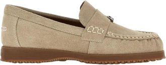 Hogan Traditionele Moccasin - Dames - Loafers - Beige - 38 1/2 EU - Leer - Schoenen