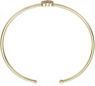Rachel Glauber 14K Plated Cz Bangle Bracelet