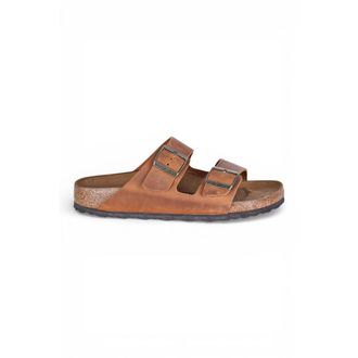 Birkenstock Sliders, female, Brown, Size: 11 US Arizona Narrow Fit