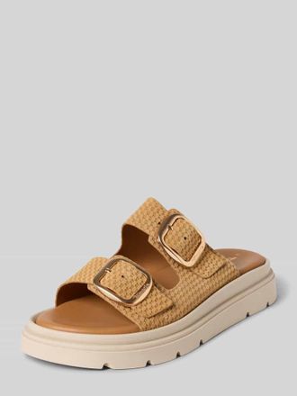 Tamaris Tamaris Wedges aus echtem Leder in Hellbraun, Gr&ouml;&szlig;e 36