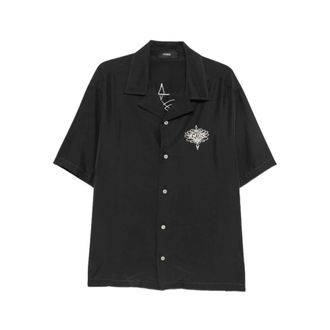 Amiri Overhemden, Heren, Zwart, 3Xl, Camp Shirt