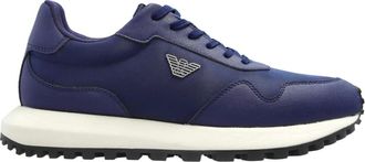 Emporio Armani Heren, Schoenen, Blauw, Maat: 44 1/2 EU Leer