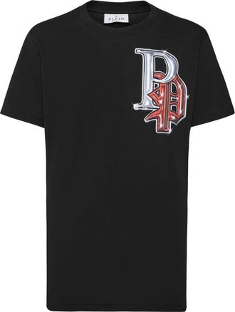 Philipp Plein T-shirt Round Neck SS Skully Gang - Heren - T-shirts - Zwart - 2XL - Katoen - Tops