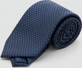 Mango Cravatta misto seta chiusura navy - Uomo - Taglia unica - MANGO MAN