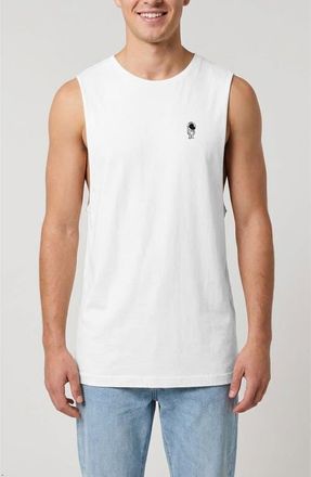 Dalix Astronaut Lightweight Jersey Tank in White at Nordstrom, Size X-Large