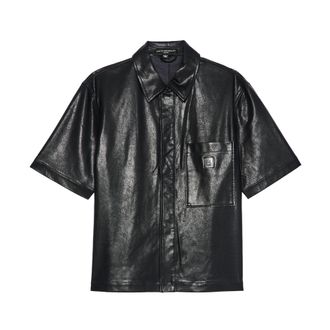 Cult of Individuality OVERSIZED LEATHER SHIRT