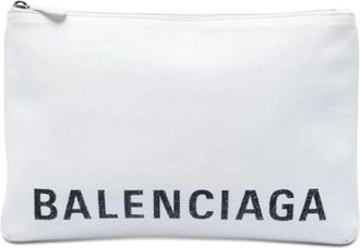 Balenciaga Pre-owned Vintage Clutch - Dames - Vintage Clutch - Wit - ONE Size - Leer - Vintage
