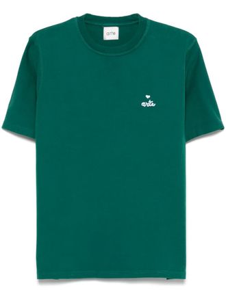 Arte Heart logo T-shirt - men - Cotton - S - Green