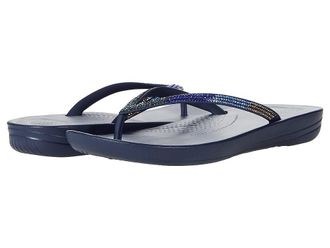 FitFlop Iqushion Ombre Sparkle Flip-Flops Womens Shoes Midnight Navy : 10 M (B), Synthetic