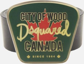 Dsquared2 Mens Dsquared2 City Of Wood Buckle Belt Black - Size: 110