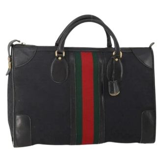 Gucci Pre-owned Weekend Bags, female, Black, Size: ONE SIZE Pre-owned Vintage Boston Bag