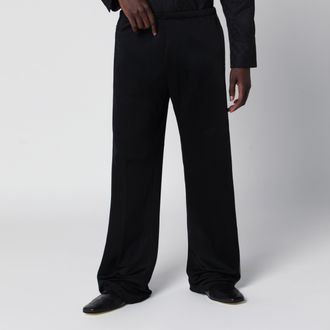 Gucci Pantaloni sportivi neri in jersey di viscosa