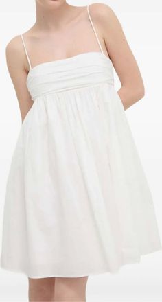 HUGO BOSS Abito corto con arricciatura - Bianco