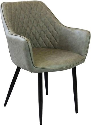 Milani Home SANDY - poltrona imbottita per sala da pranzo in ecopelle