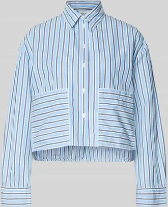 s.Oliver Red Label Loose Fit Langarmbluse aus reiner Baumwolle in Hellblau, Gr&ouml;&szlig;e 34