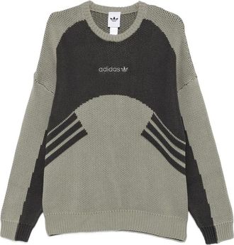 adidas Logo-embroidered Intarsia-knit Sweater
