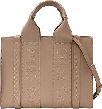 Chlo&eacute; Pink Leather Handbag Shoulder Bag Tote Bag (Pre-Owned)
