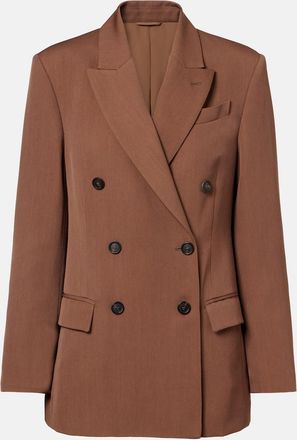 Brunello Cucinelli Blazer cruzado en mezcla de lana