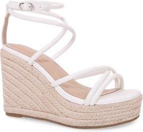 Berness Rhea Espadrille Wedge Sandal in White at Nordstrom Rack, Size 7.5