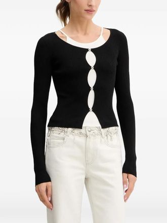 Miss Sixty long-sleeve cut-out cardigan - Zwart