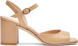 Stuart Weitzman 75mm Tia leather sandals - women - Calf Leather/Calf Leather/Calf Leather - 37 - Neutrals