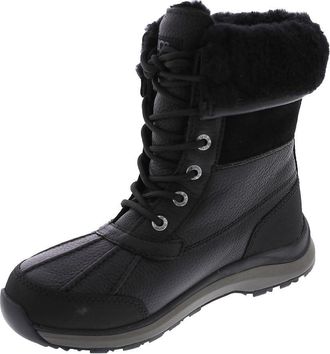 UGG Womens Adirondack III Leather Black Black Boots 5 UK