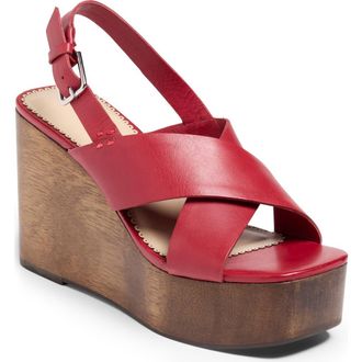 Cinq &agrave; Sept Vinny Platform Wedge Sandal in Bordeaux at Nordstrom Rack, Size 10Us / 40Eu