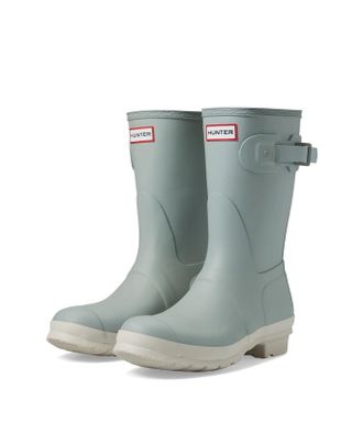 Hunter Short Tonal Buckle Womens Green Waterproof Rain Boots ZOGG3349