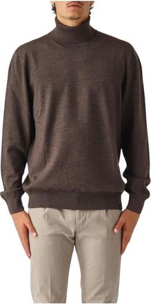Fay Truien & Vesten, Heren, Bruin, M, Wol, Turtleneck Knit