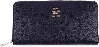 Tommy Hilfiger Womens Emblem Zip Purse - Blue - One Size