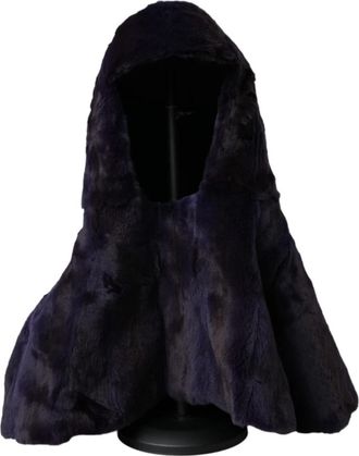 Dolce & Gabbana Zwarte Wezel Bont Hoofddeksel Pet - unisex - Hoeden - Zwart - 57 CM - Accessoires