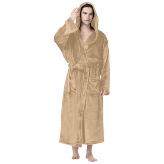 Generic Menss Terry Towelling Robe Mens Dressing Gown Jersey Robes Unisex Egyptian Cotton Bathrobe and Ladies Housecoat Spa Nightwear Sleepwear Soft Stylish L