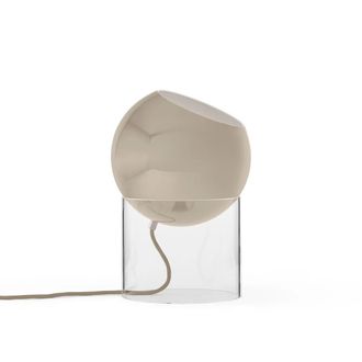 &tradition Topan VP13 Tischleuchte, H 31,5 cm, klar / graubeige