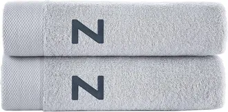 Brooks Brothers Set Of 2 Monogrammed Bath Towels