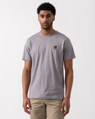 Belstaff Mens Short Sleeved T-Shirt in Grey Cotton - Size X-Large