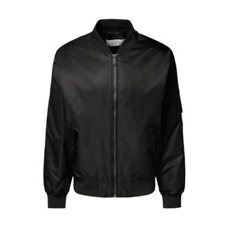 Calvin Klein Bomber Jackets, male, Black, XL, Padded Nylon Bomber Jacket
