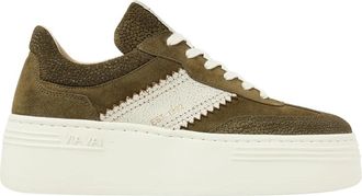 VIA VAI Isa Romi Sneakers - Dames - Sneakers - Groen - 42 EU - Leer - Schoenen