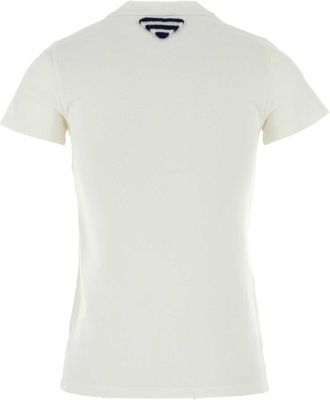 Prada Womens White Cotton T-Shirt Bianco T-shirts And Polos