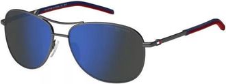 Tommy Hilfiger Blue Multilayer Pilot Mens Sunglasses TH 2023/S 0R80/ZS 59