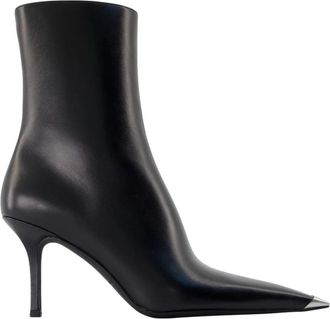Alexander Wang Ferrara Zip Boot - Dames - Laarzen met Hak - Zwart - 35 EU - Leer - Schoenen
