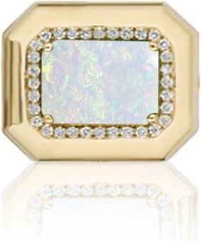 Goshwara Emerald Cut Ring in White Opaque at Nordstrom, Size 7